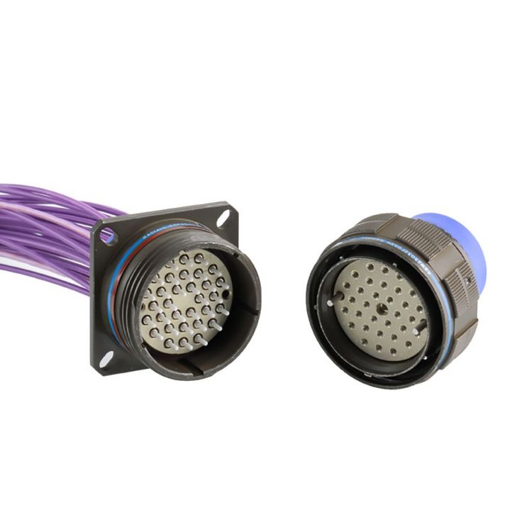 MIL-DTL-38999 pour LuxCis® ARINC 801 contact à fibre optique est un connecteur multicanal