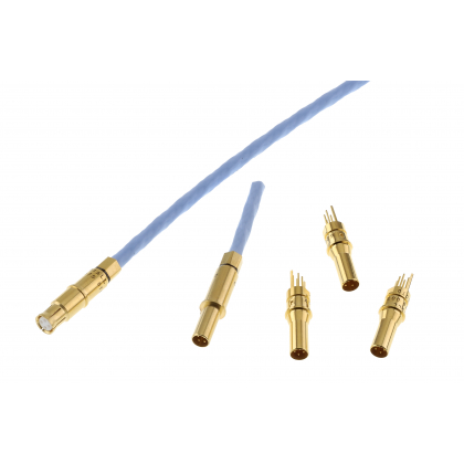 Quadrax contacts / quadrax connectors / quadrax cable for high speed data rate applications in aerospace harsh environments