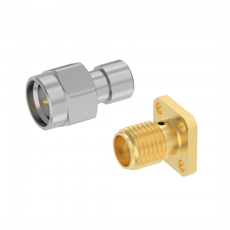 Sub miniature screw-on SMA connector. SMA connectors operate in the range DC-18 GHz. Learn more.