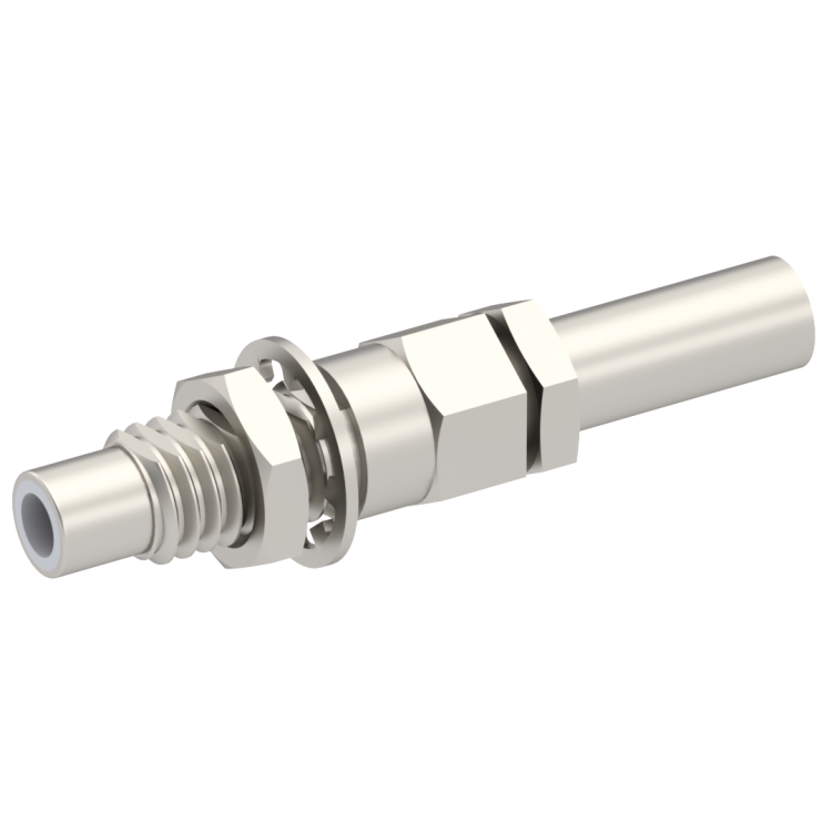 SMC / STRAIGHT JACK MALE CRIMP TYPE FOR 2.6/50 D CABLE NICKEL