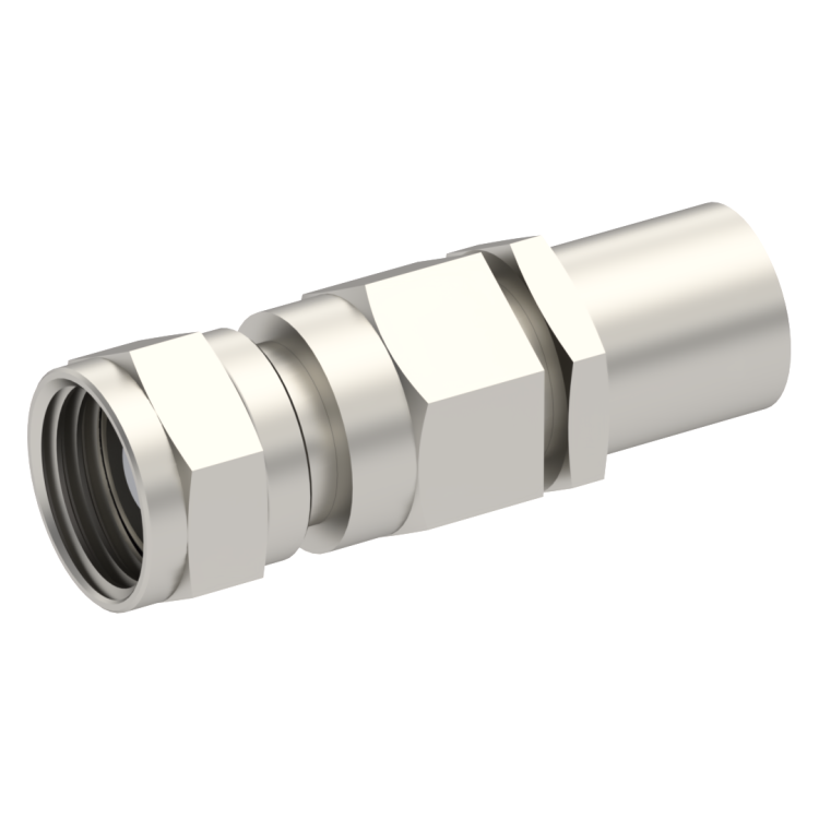 75 OHM / STRAIGHT PLUG FEMALE CRIMP TYPE FOR 6/75 S NICKEL