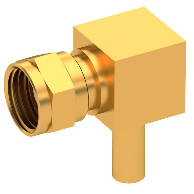 75 OHM / RIGHT ANGLE PLUG FEMALE CRIMP TYPE FOR 3.8/95 S GOLD