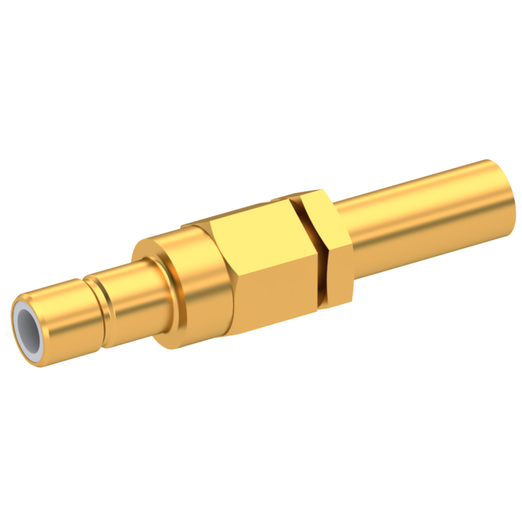 SMB / STRAIGHT JACK MALE CRIMP TYPE FOR 2/50 D CABLE GOLD