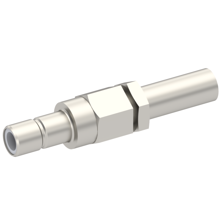 SMB / STRAIGHT JACK MALE CRIMP TYPE FOR 2/50 D CABLE NICKEL
