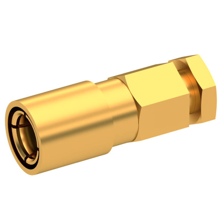 SMB / STRAIGHT PLUG FEMALE CLAMP TYPE FOR 2.6/50 S CABLE GOLD