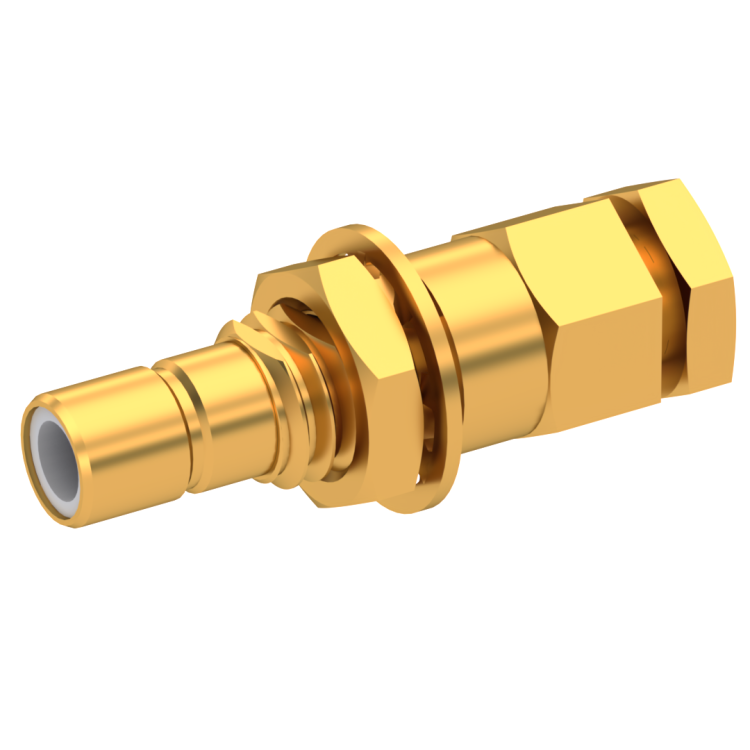 SMB / STRAIGHT JACK MALE CLAMP TYPE FOR 2/50 D CABLE GOLD
