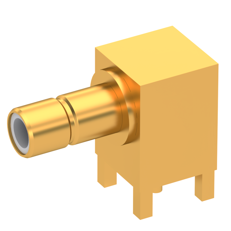 SMB / RIGHT ANGLE JACK RECEPTACLE MALE GOLD QPL MIL-39012