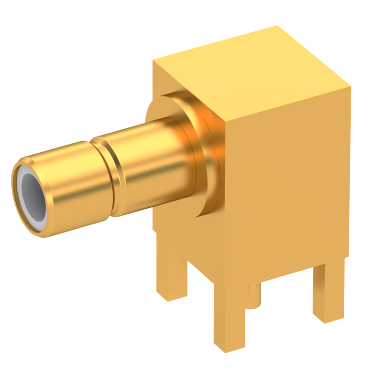SMB / RIGHT ANGLE JACK RECEPTACLE MALE GOLD QPL MIL-39012