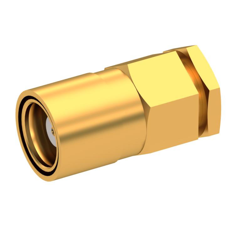 75 OHM / STRAIGHT PLUG FEMALE CLAMP TYPE FOR 3.8/95 S GOLD