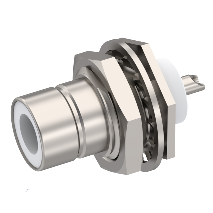 75 OHM  / STRAIGHT JACK RECEPTACLE MALE NICKEL FRONT MOUNT