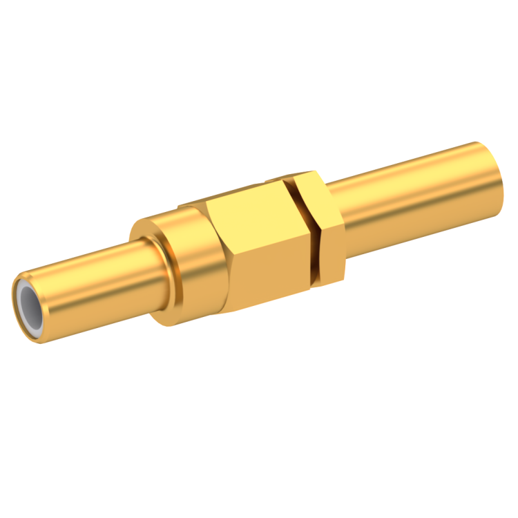 SLB / STRAIGHT JACK MALE CRIMP TYPE FOR 2.6/50 D CABLE GOLD