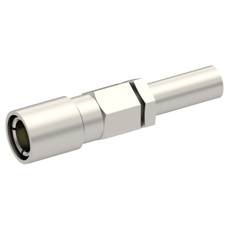 SLB / STRAIGHT PLUG FEMALE CRIMP TYPE FOR 2.6/50 D CABLE NICKEL