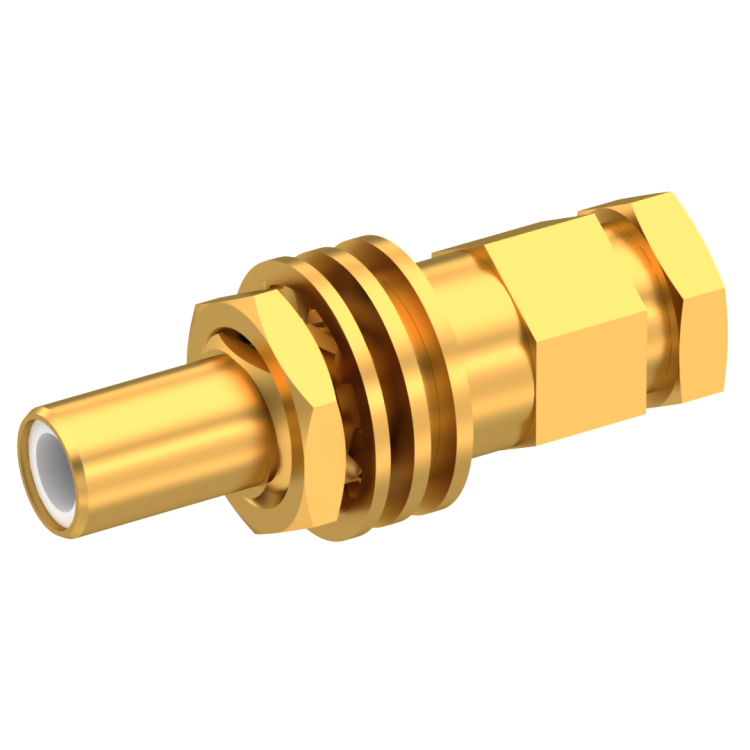 SLB / STRAIGHT JACK MALE SOLDER CLAMP FOR .085''/50 SR GOLD FLOAT MOUNT/BLIND MATE