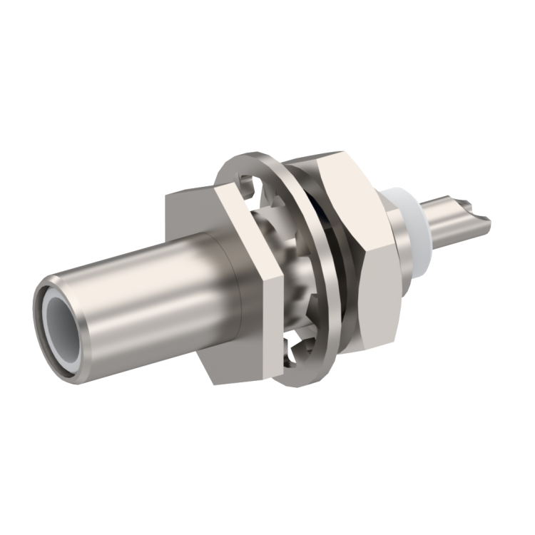 SLB / STRAIGHT JACK RECEPTACLE MALE NICKEL FRONT MOUNT