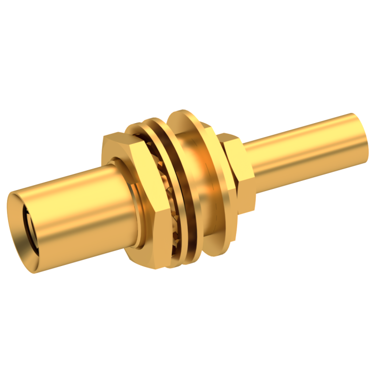 SLB / STRAIGHT PLUG FEMALE CRIMP TYPE FOR 2.6/50 D CABLE GOLD FLOAT MOUNT/BLIND MATE