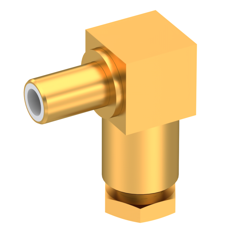 SLB / RIGHT ANGLE JACK MALE CLAMP TYPE FOR 2.6/50 S CABLE GOLD