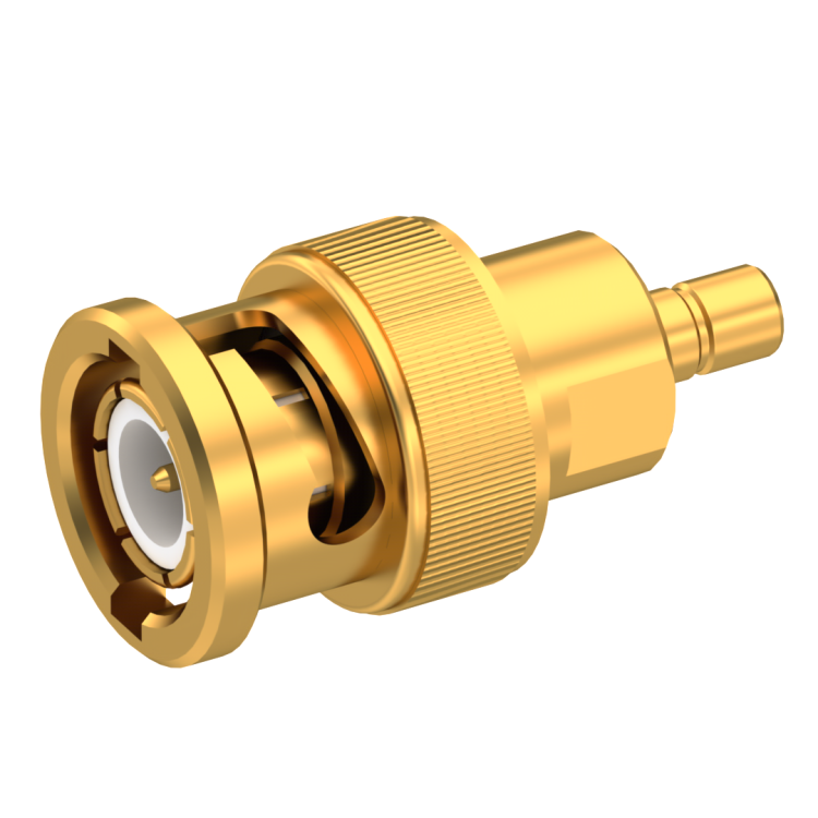 BNC / SMB STRAIGHT PLUG/JACK MALE/MALE GOLD