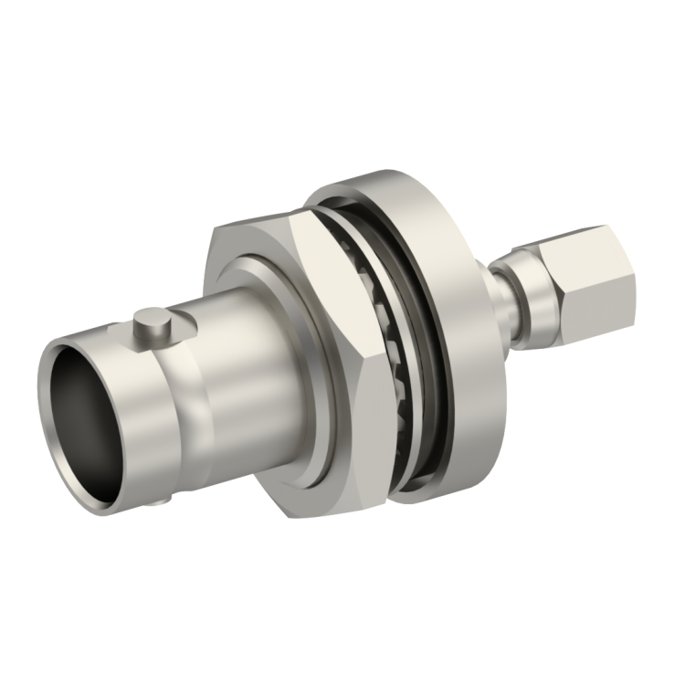 SMC / BNC STRAIGHT PLUG/JACK FEMALE/FEMALE NICKEL