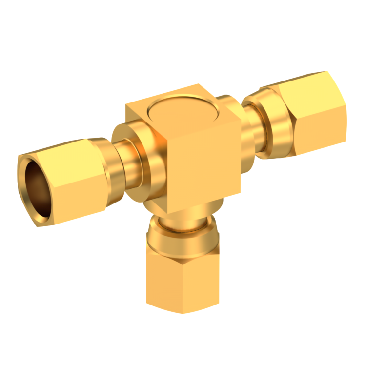 SMC / SMC / SMC TEE PLUG/PLUG/PLUG FEMALE/FEMALE/FEMALE GOLD