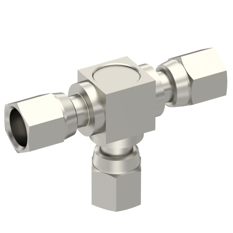 SMC / SMC / SMC TEE PLUG/PLUG/PLUG FEMALE/FEMALE/FEMALE NICKEL