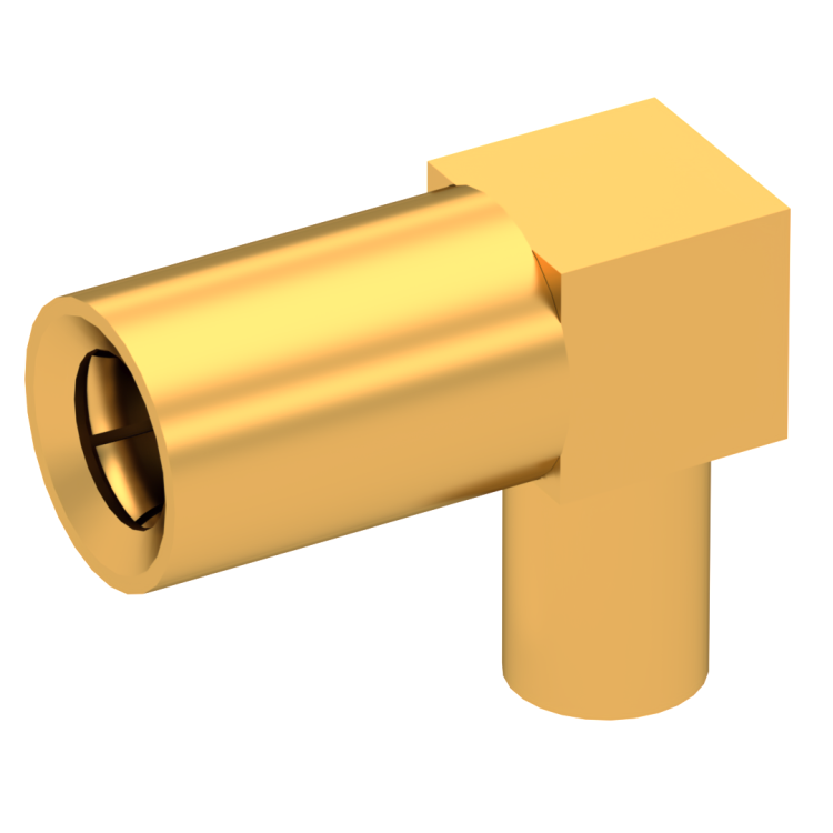 SSLB / RIGHT ANGLE PLUG FEMALE CRIMP TYPE FOR 2/50 D CABLE GOLD