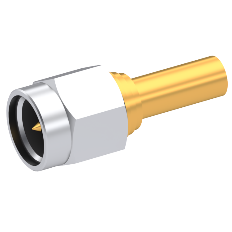 SMA / STRAIGHT PLUG MALE CRIMP TYPE FOR 2.6/50 S CABLE GOLD NON-CAPTIVE CONTACT