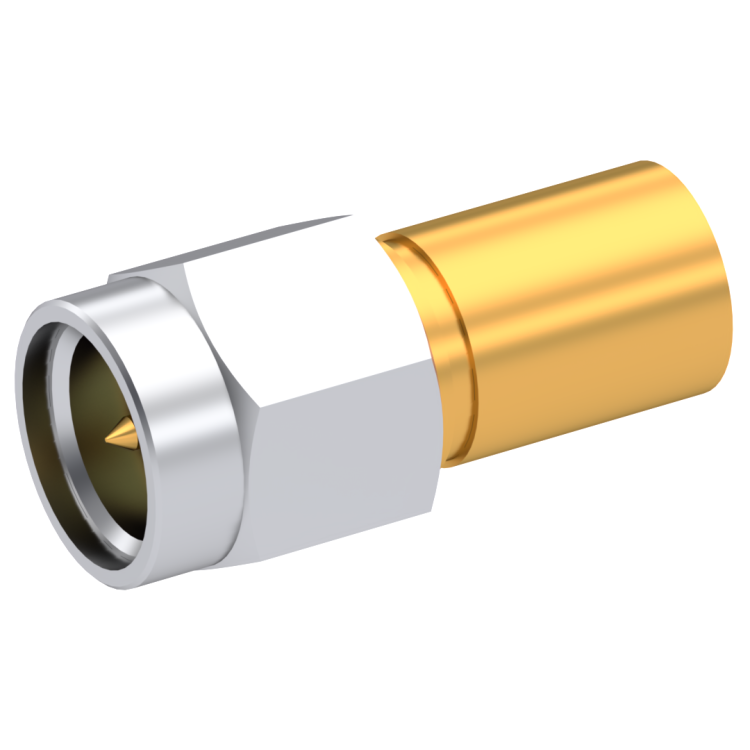 SMA / STRAIGHT PLUG MALE CRIMP TYPE FOR 5/50 S GOLD NON-CAPTIVE CONTACT