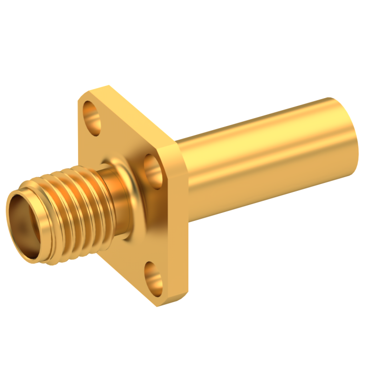 SMA / STRAIGHT JACK FEMALE CRIMP TYPE FOR 2/50 S CABLE GOLD NON-CAPTIVE CONTACT