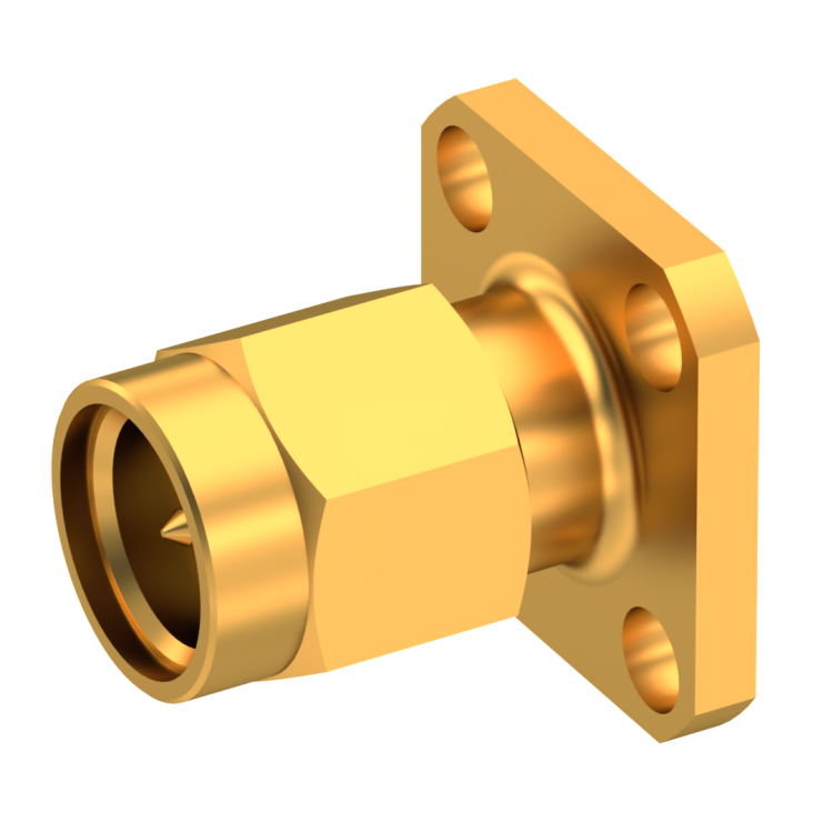 SMA / STRAIGHT PLUG RECEPTACLE MALE GOLD NON-CAPTIVE CONTACT