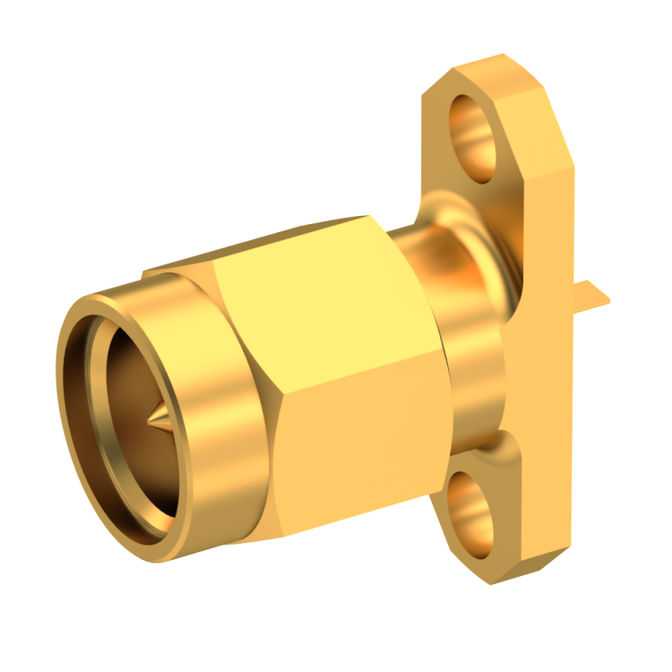 SMA / STRAIGHT PLUG RECEPTACLE MALE GOLD CAPTIVE CONTACT