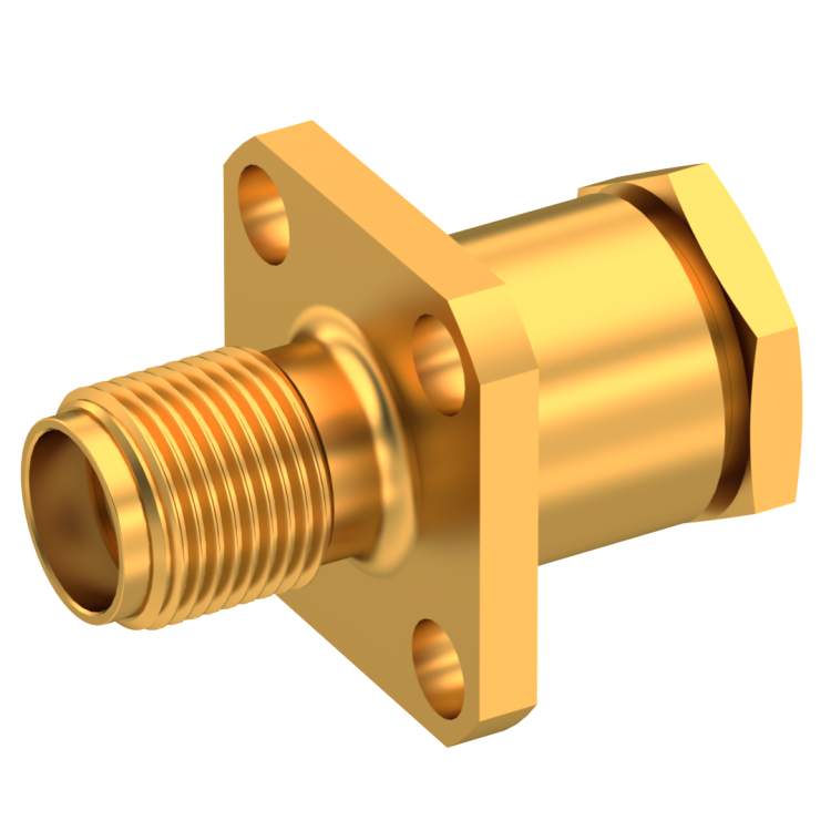SMA / STRAIGHT JACK FEMALE CLAMP TYPE FOR 2.6/50 S CABLE GOLD CAPTIVE CONTACT
