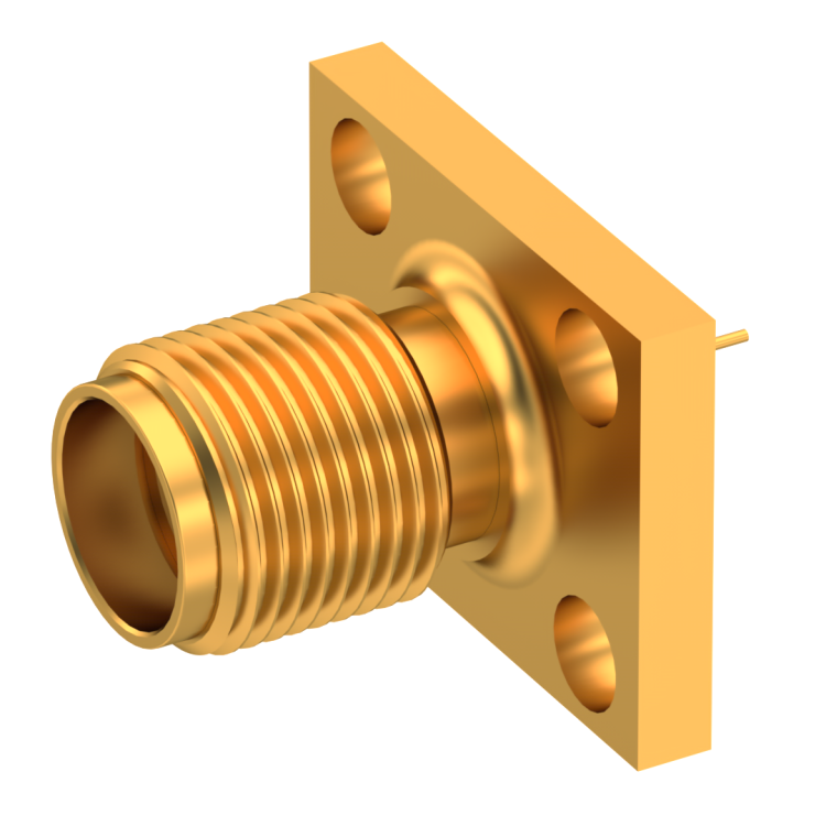 SMA / STRAIGHT JACK RECEPTACLE FEMALE GOLD