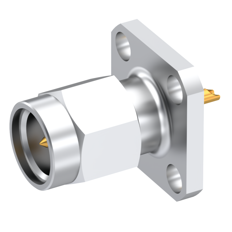 SMA / STRAIGHT PLUG RECEPTACLE MALE GOLD CAPTIVE CONTACT
