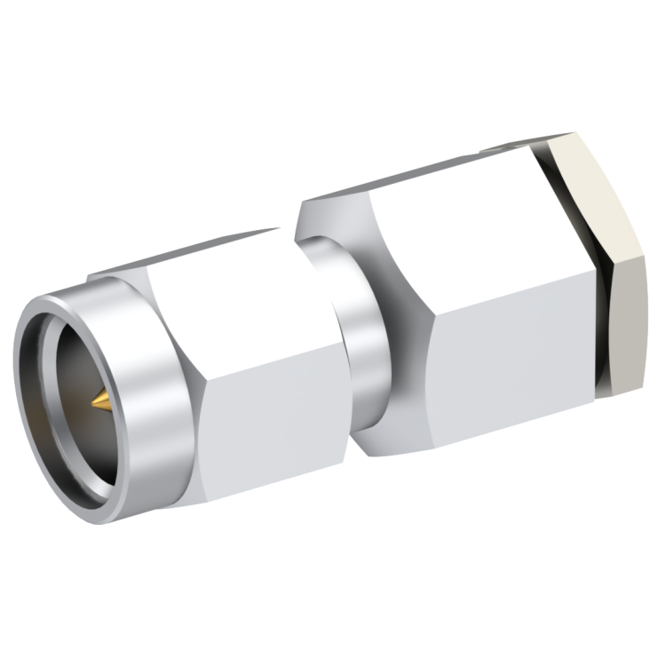 SMA / STRAIGHT PLUG MALE SOLDER CLAMP FOR .141''/50 SR PASSIVATED CAPTIVE CONTACT