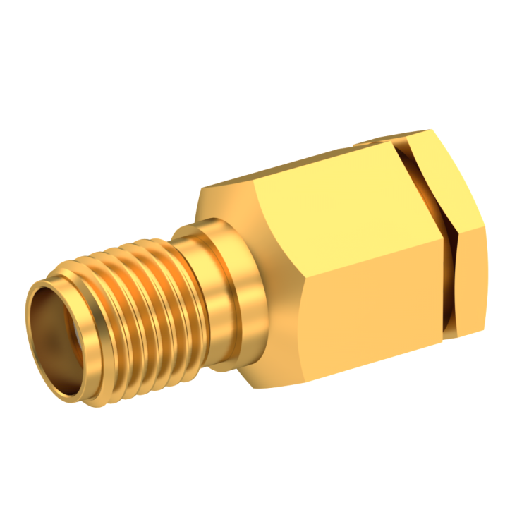 SMA / STRAIGHT JACK FEMALE SOLDER CLAMP FOR .085''/50 SR GOLD CAPTIVE CONTACT