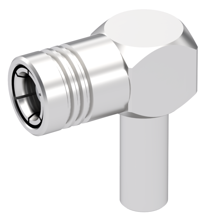 SMB / NON MAGNETIC RIGHT ANGLE PLUG CRIMP TYPE CABLE 2.6/50+75 S