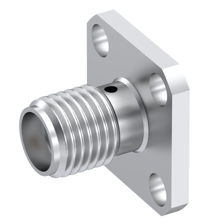 SMA / UNIVERSAL SQUARE FLANGE JACK RECEPTACLE FOR PIN 0.93MM