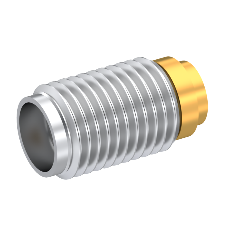 SMA / THREAD-IN JACK RECEPTACLE HERMETIC - WITH AUXILLIARY CONTACT