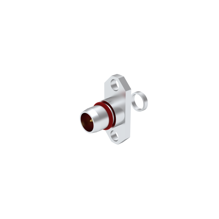 BMA / 2 HOLE FLANGE PLUG RECEPTACLE FOR PIN 0.3MM WITH EMI GASKET