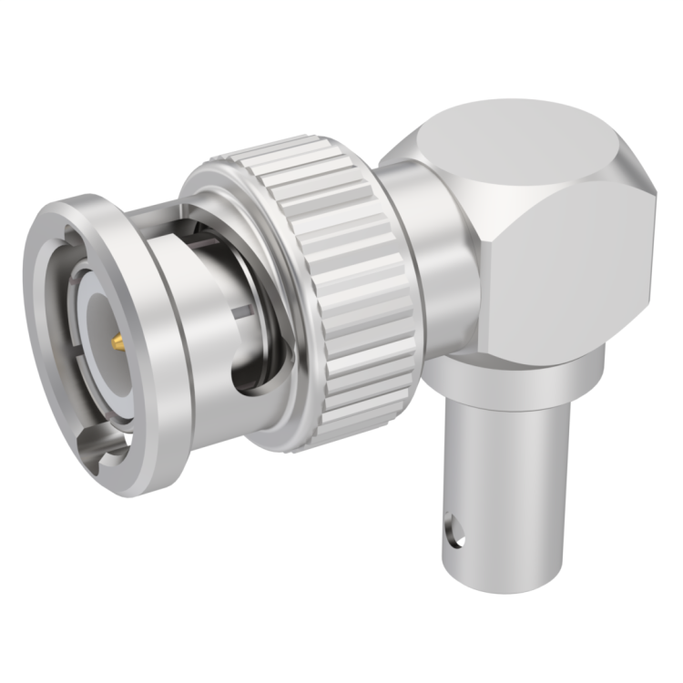 BNC / NON MAGNETIC RIGHT ANGLE PLUG CRIMP TYPE CABLE 5/50 S-BR