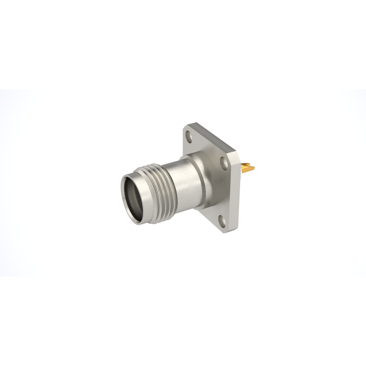 TNC / SQUARE FLANGE JACK RECEPTACLE WITH SOLDER POT CONTACT
