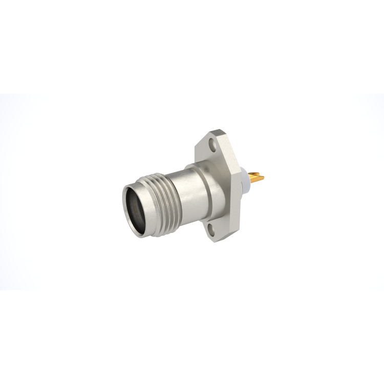 TNC / 2 HOLE FLANGE JACK RECEPTACLE WITH SOLDER POT CONTACT