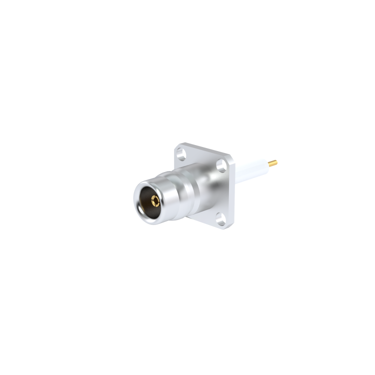 QN / 17.5 mm SQUARE FLANGE RECEPTACLE PANEL SEAL WITH CYLINDRICAL CONTACT