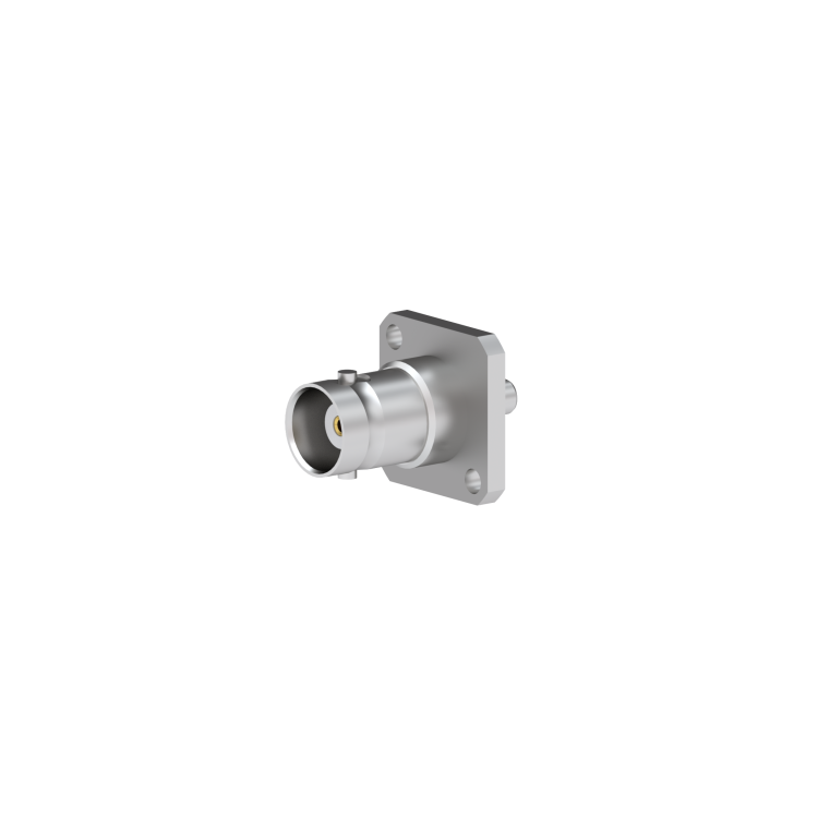 SMB MALE - BNC FEMALE 2 HOLE SQUARE FLANGE STRAIGHT ADAPTER