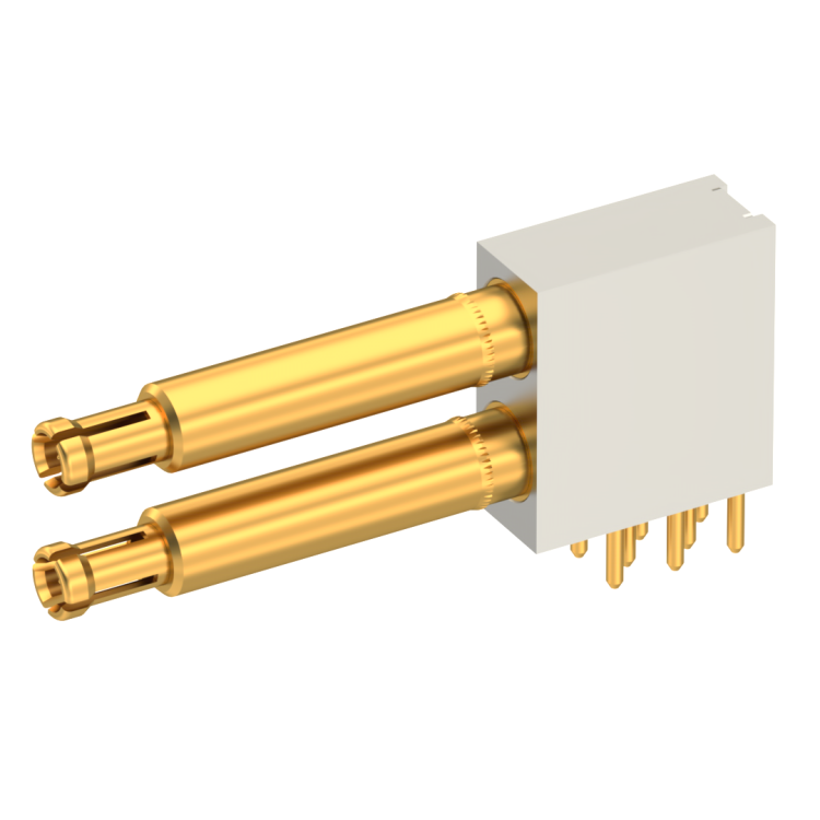 COAXIPACK 2 / RIGHT ANGLE FEMALE TWIN INSERT FOR PCB