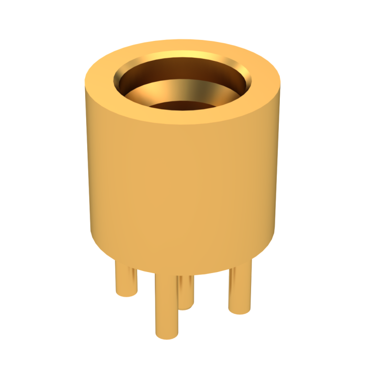 SMP / STRAIGHT MALE RECEPTACLE SOLDER LEGS - FULL DETENT