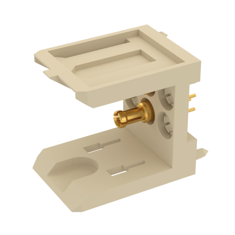 COAXIPACK 2 / STRAIGHT MALE MODULE 2 SOLDER TYPE INSERTS 3 MM FOR PCB