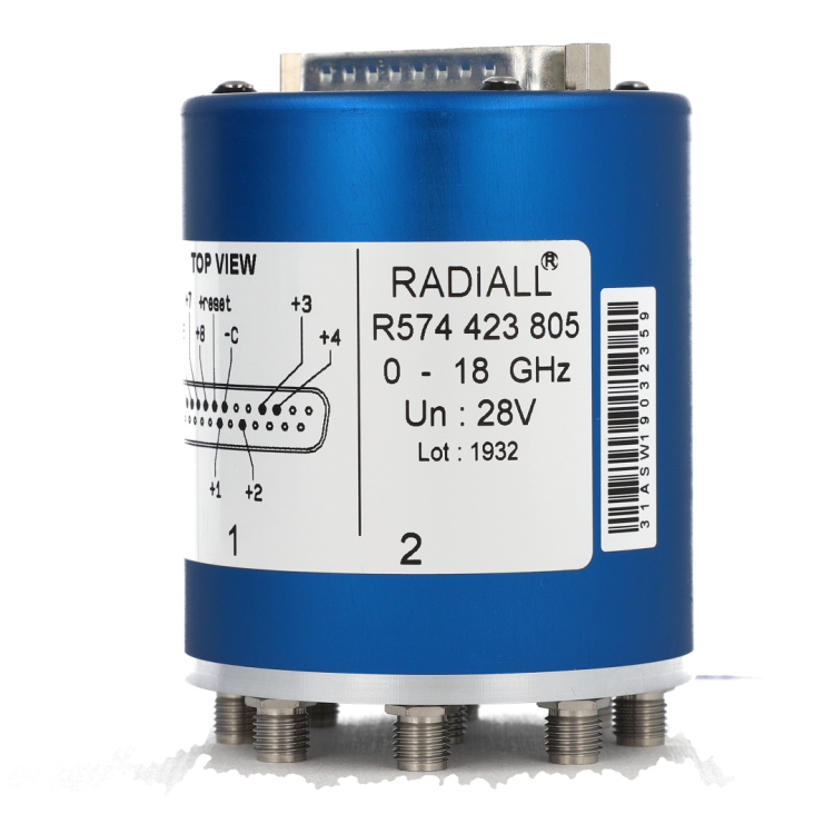 SP10T Terminated  Ramses SMA 18GHz Normally open 28Vdc TTL Diodes D-sub connector