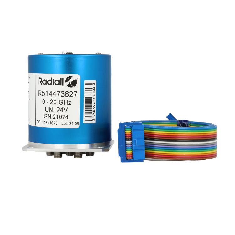 SP4T Titanium SMA 26.5GHz Latching Self-cut-off Auto-reset Indicators 24Vdc Positive common Diodes HE10 receptacle