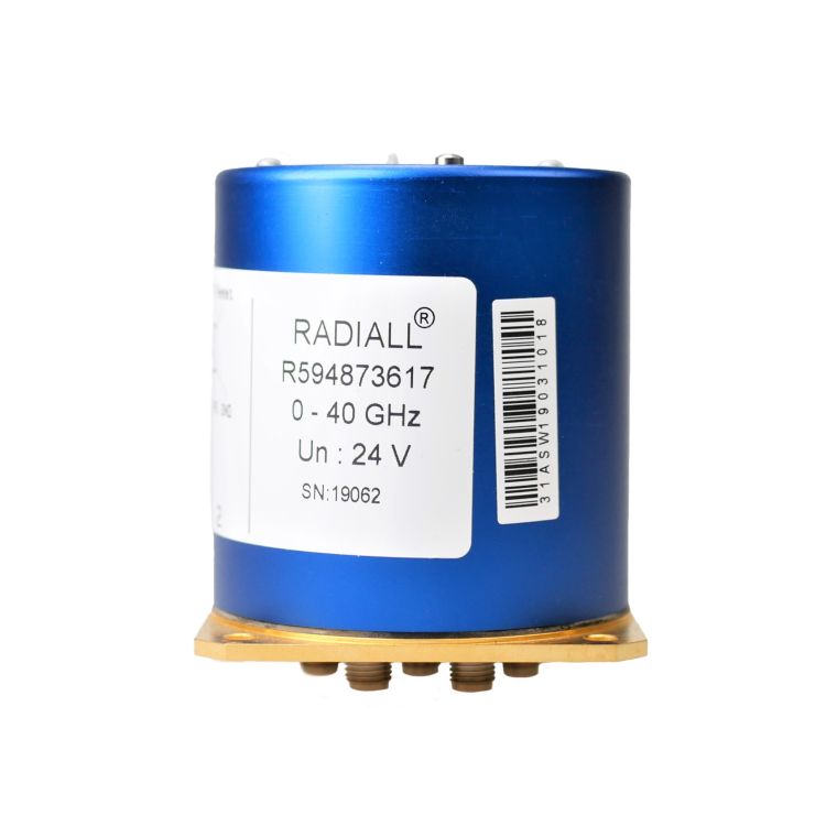 SP4T Titanium SMA2.9 40GHz Latching Self-cut-off Auto-reset Indicators 24Vdc Positive common Diodes HE10 receptacle